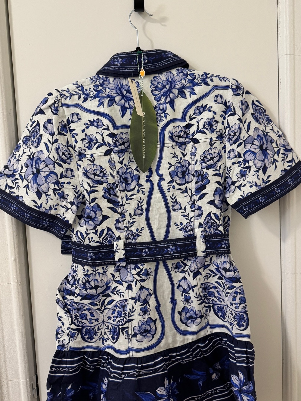FARM Rio Blue and White Floral Mini Dress - Picture 6 of 7